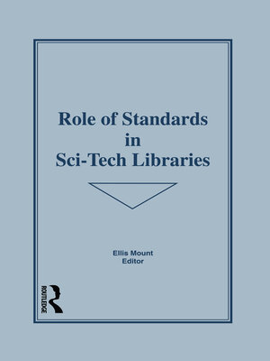 cover image of Role of Standards in Sci-Tech Libraries